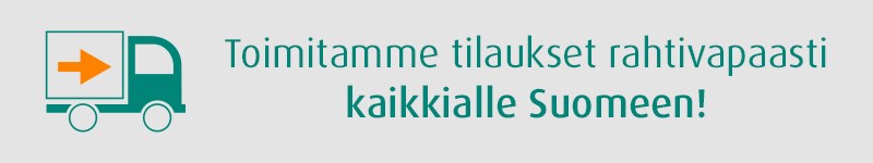 Toimitamme tilaukset rahtivapaasti kaikkialle Suomeen